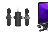 3-in-1 Wireless Lavalier Microphone for Android Phone iPhone