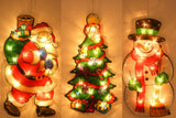 Christmas Decor LED Curtain Light Xmas Window Silhouette Light Decoration