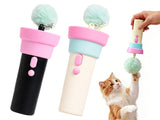 Automatic Retractable Cat Teaser Wand with Plush Ball Cat Toy