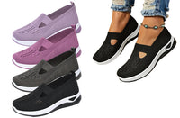 Women's Cut-out Sneakers Casual Breathable Slip On Walking Shoes