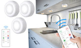 3Pcs 16-Color Wireless LED Cabinet Lights with Remote Control Set