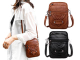 Women Crossbody Purse Multi-Pocket PU Leather Shoulder Bag Phone Bag