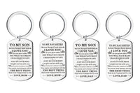 Inspirational Keychain to My Son Daughter Gifts from Mom Dad