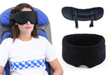 Airplane Travel Pillow with Head Strap and Eye Mask for Sleep