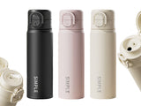 500ML Leakproof Dual Function Lid Insulated Water Bottle with Straw Stainless Steel Thermos