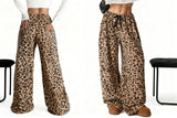 Leopard Print Loose Casual Sweatpants Vintage Pants