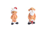 2Pcs 8cm Resin Santa Claus Pendants Christmas Hanging Decorations
