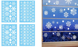 186pcs Reusable Christmas Window Snowflake Stickers Clings