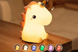 Unicorn Cute Silicone LED Touch Night Light
