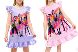 K-pop Cartoon Kids Pajamas Dress Princess Dress Sleepwear