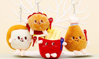Plush Stuffed Fast Food Keychain
