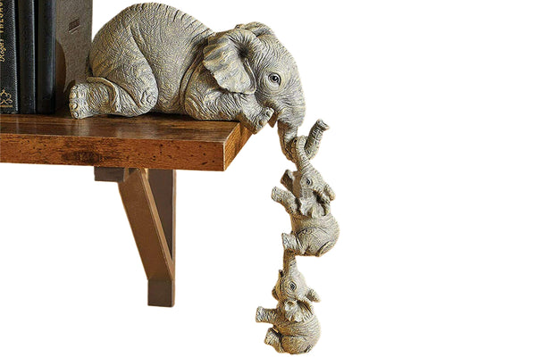 Three-Piece Cute Elephant Figurines