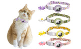 Two-Pack Flower Printed Cat Collar for Airtag