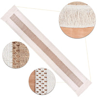 Macrame Table Runners with Tassels Natural Burlap Cotton Table Flag