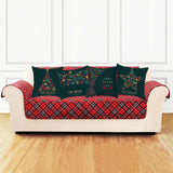 Green Christmas Pillowcase Xmas Throw Pillow Case Merry Christmas Cushion Cover