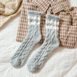 5Pairs Plush Slipper Socks