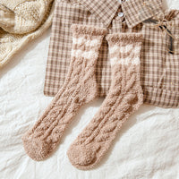 5Pairs Plush Slipper Socks