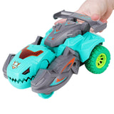 2Pcs Crash Transforming Dinosaur Toy Car