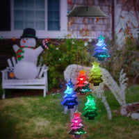 LED Solar Christmas Tree Wind Chime Lights Outdoor Garden Decor