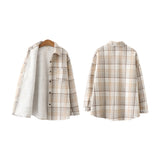 Fleece-Lined Check Overshirt Jacket