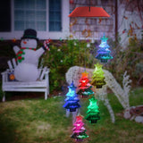 LED Solar Christmas Tree Wind Chime Lights Outdoor Garden Decor