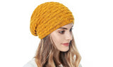 Unisex Fleece-Lined Knit Slouchy Beanie