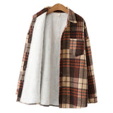 Fleece-Lined Check Overshirt Jacket