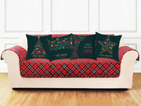 Green Christmas Pillowcase Xmas Throw Pillow Case Merry Christmas Cushion Cover