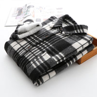 Fleece-Lined Check Overshirt Jacket