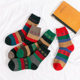 5 Pairs Thick Knit Patchwork Casual Winter Socks