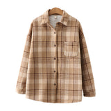 Fleece-Lined Check Overshirt Jacket