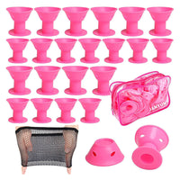 40pcs Set No Heat Hair Curlers Clip DIY Magic Silicone Soft Rollers Care Heatless