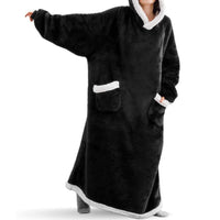 Unisex Sherpa Hoodie Blanket Hooded Oversized Wearable Throw Blanket