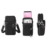 Nylon Phone Multi-Pocket Crossbody Bag