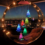 LED Solar Christmas Tree Wind Chime Lights Outdoor Garden Decor