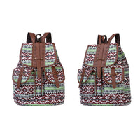 Geometric Canvas Backpacks