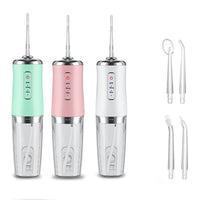 Electric Cordless Water Flosser with Four Nozzles