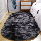 Tie Dye Soft Oval Fluffy Plush Area Rug Bedroom Carpet Home Decor