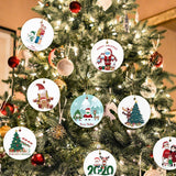 2Pcs Christmas Tree Ceramic Ornaments Christmas Tree Decoration Christmas Pendant