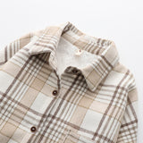 Fleece-Lined Check Overshirt Jacket