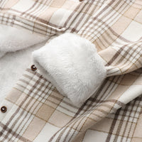 Fleece-Lined Check Overshirt Jacket