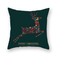 Green Christmas Pillowcase Xmas Throw Pillow Case Merry Christmas Cushion Cover