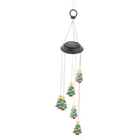 LED Solar Christmas Tree Wind Chime Lights Outdoor Garden Decor