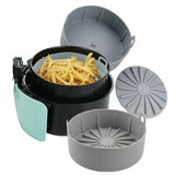 2Pcs Air Fryer Silicone Pot Air Fryers Oven Accessories Baking Tray Non-stick Reusable Pan Air Fryer Pot with Mat