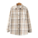 Fleece-Lined Check Overshirt Jacket