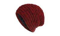 Unisex Fleece-Lined Knit Slouchy Beanie