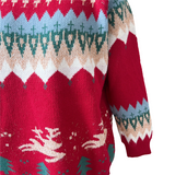 Women's Christmas Knitted Sweater Long Sleeve Crew Neck Pullover Knitwear