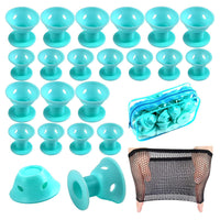 40pcs Set No Heat Hair Curlers Clip DIY Magic Silicone Soft Rollers Care Heatless