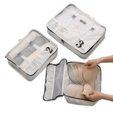 7Pcs Luggage Organiser Underwear Storage Bags Packing Cubes Travel Pouches