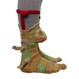 1 Pair Unisex Christmas Knit Crocodile Socks Cute Cartoon Animal Pattern